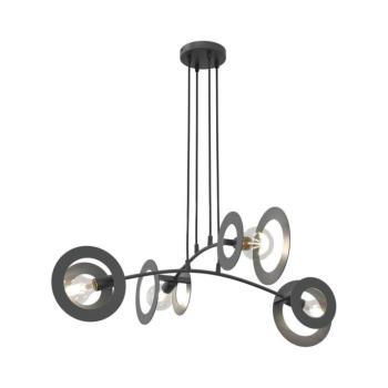EMIBIG Csillár zsinóron EUFORIA 4xE27/15W/230V fekete 1413/4 kép