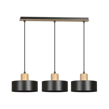 EMIBIG Csillár zsinóron TORIN 3xE27/15W/230V fekete 1046/3 kép