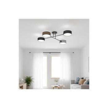 EMIBIG Felületre szerelhető csillár MAGA 4xE14/10W/230V fekete/barna/szürke 1572/4 kép