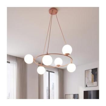 EMIBIG Kábeles csillár AZURA 6xE14/10W/230V rózsaszín/fehér 1831/6 kép