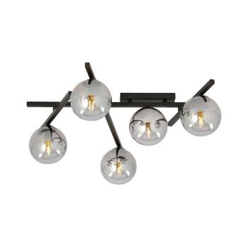 EMIBIG Mennyezeti lámpa SMART 5xE14/10W/230V fekete/szürke 1104/5 kép