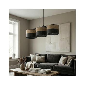 EMIBIG Zsinóros csillár KARBON 3xE27/15W/230V fekete/barna 1653/3 kép