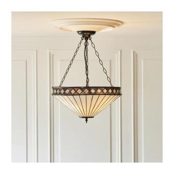 Endon 111871 - Tiffany FARGO láncos csillár 3xE27/10W/230V Ø 50 cm 111871 kép