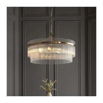 Endon 112574 - Láncos csillár MARIETTA GRAND 7xE14/7W/230V sárgaréz/átlátszó 112574 kép