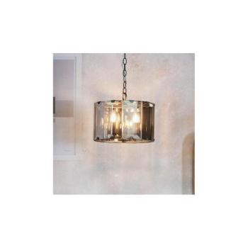Endon 61281 - CLOONEY láncos csillár 4xE14/40W/230V fekete/füstszínű 61281 kép