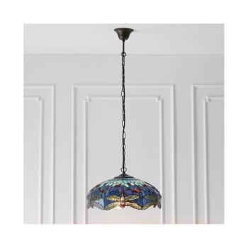 Endon 64080 - Láncra akasztott Tiffany DRAGONFLY csillár, 3xE27/60W/230V, átmérő 41 cm 64080 kép