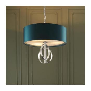 Endon 95224 - Láncra függeszthető csillár 3xE27/10W/230V átm. 60 cm kék/szürke 95224 kép