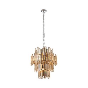 Endon 72744 - VIVIANA 12xE14/40W/230V füstös kristály csillár láncon 72744 kép