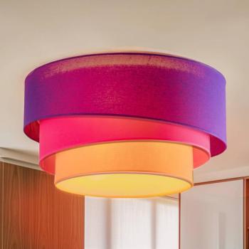 Trio Max mennyezeti világítás, Ø 60 cm, lila/rózsaszín/narancssárga kép