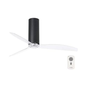 FARO Barcelona FARO 32036 - Mennyezeti látor TUBE FAN fekete/átlátszó á. 128 cm + távirányító 32036 kép