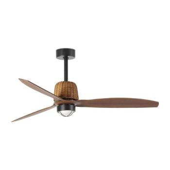FARO Barcelona FARO 334351N - LED dimmelhető mennyezeti látor WEAVER M 16W/230V, átm. 128 cm barna/fekete + távirányító 334351N kép