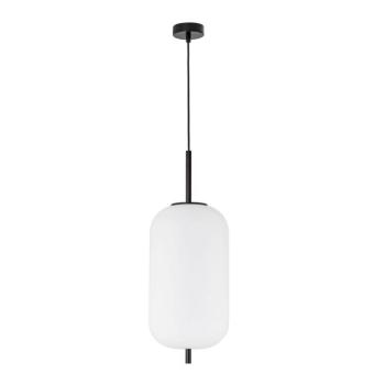 Fehér-fekete üveg függőlámpa ø 22 cm Lato – Nova Luce kép