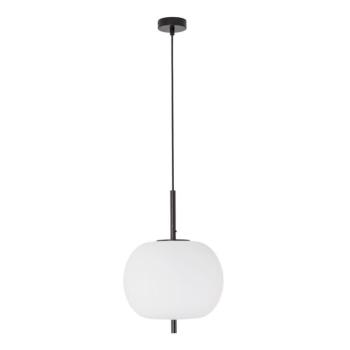 Fehér-fekete üveg függőlámpa ø 30 cm Lato – Nova Luce kép