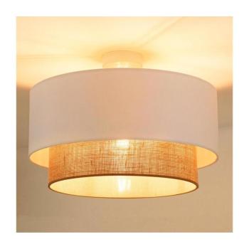 - Felületre szerelhető csillár BOHO 1xE27/15W/230V átm. 45 cm fehér/barna 605946 kép