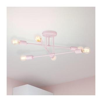 Felületre szerelhető csillár CAMBRIDGE 6xE27/15W/230V rózsaszín W-2022/6 LPK kép