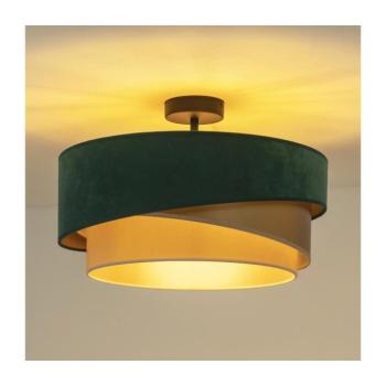 - Felületre szerelhető csillár KOBO 1xE27/15W/230V átm. 45 cm zöld/arany/krémes 606219 kép