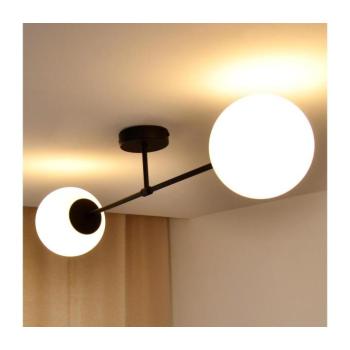 Felületre szerelhető csillár MOON 2xE27/15W/230V fekete W-2022+8020/2 BK+WT/H kép