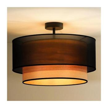 - Felületre szerelhető csillár WOOD BOHO 1xE27/15W/230V átm. 45 cm fekete/bézs 604932 kép