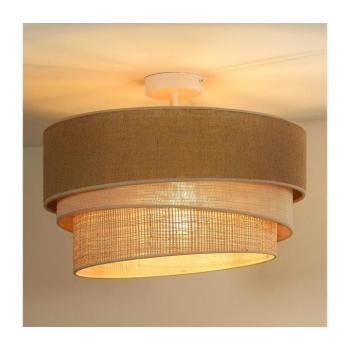 - Felületre szerelhető csillár YUTE TRIO 3xE27/15W/230V átm. 60 cm barna/szürke/bézs 604734 kép