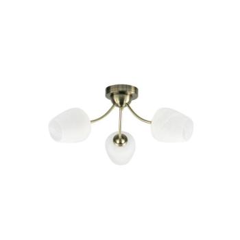 Felületre szerelhető csillár ZINA 3xE27/40W/230V réz/fehér 33-22585 kép