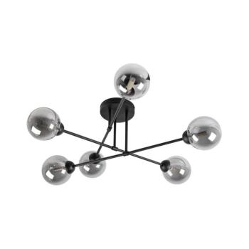 Felületre szerelhető mennyezeti csillár OBSIDIAN 6xG9/10W/230V fekete/füstszürke W-2022+8080/6 BK+SM kép