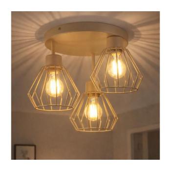 Felületre szerelt csillár AUDREY 3xE27/60W/230V bézs LM-3.242/TAUPE kép