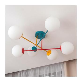 Felületre szerelt MOON csillár 6xE27/15W/230V türkiz/sárga/piros W-2022+8020/6 MIX II kép