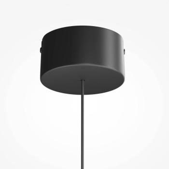 FLOAT LED lógó világítás, átlátszó/fekete, Ø 20 cm, üveg/fém kép