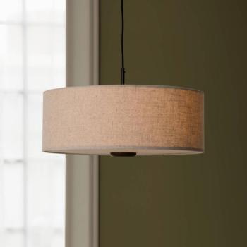 Globen Lighting Bosco 55 függő lámpa, bézs, Ø 55 cm, szövet kép
