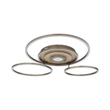 Globo 67824-60G - Dimmelhető LED mennyezeti lámpatest MILES 60W/230V 80,8x99,2 cm barna+távirányító 67824-60G kép