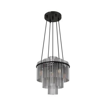 Globo 15698H2 - Csillár zsinóron GORLEY 5xE14/40W/230V fekete 15698H2 kép