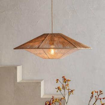 GOOD & MOJO Lumbini lógó lámpa, Ø60 cm, természetes színű, papírkötél kép