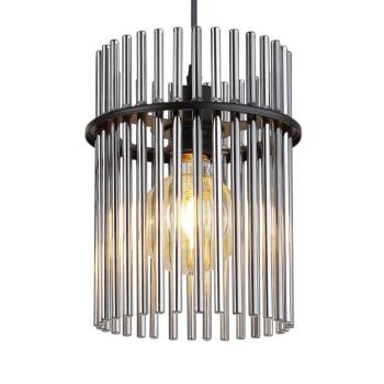Gorley lógó lámpa, füstös/fekete, 4 izzós, 110 cm, üveg, E27 kép