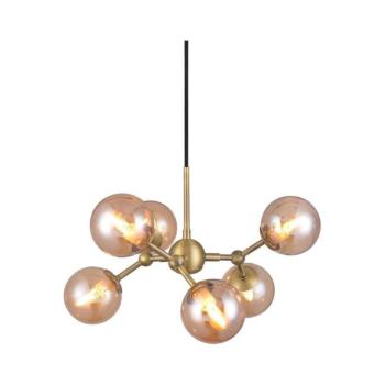 Halo Design 736560 - Kábeles csillár ATOM 6xG9/28W/230V átm. 45 cm sárgaréz/k. bézs 736560 kép