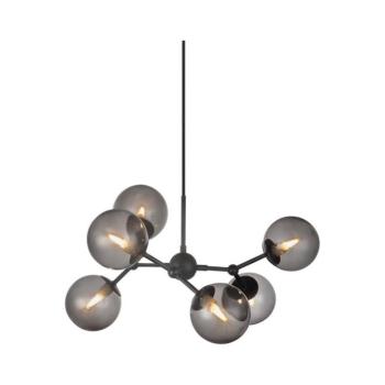 Halo Design 738823 - Kábeles csillár ATOM 6xG9/28W/230V átm. 57 cm fekete/k. fekete 738823 kép