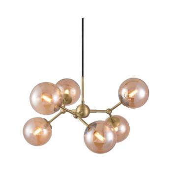 Halo Design 738830 - Kábeles csillár ATOM 6xG9/28W/230V átm. 57 cm sárgaréz/k. bézs 738830 kép