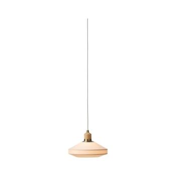 Halo Design 744091 - PARIS kábeles függeszték, 1xE14/40W/230V, átm. 24 cm, krém/sárgaréz/tölgy 744091 kép