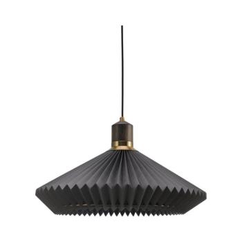 Halo Design 744299 - PARIS kábelre függesztett csillár 1xE27/60W/230V átm. 56 cm fekete/sárgaréz/tölgy 744299 kép