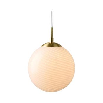 Halo Design 748341 - Kábeles függőlámpa CANDY 1xE27/25W/230V, Ø 20 cm, krémszínű/sárgaréz 748341 kép