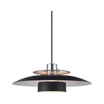 Halo Design 990259 - Kábeles függőlámpa SORUP 1xE27/40W/230V átm. 40 cm fekete/fényes króm 990259 kép