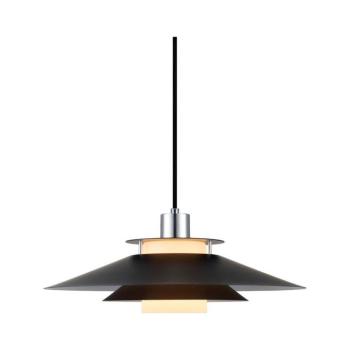 Halo Design 990808 - RIVOLI zsinóros függeszték 1xE27/40W/230V, Ø 40 cm, fekete/fényes króm 990808 kép