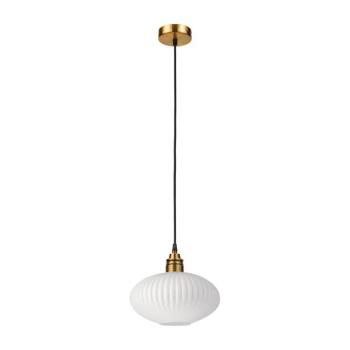 HECTOR zsinóros csillár 1xE27/15W/230V fehér/sárgaréz, átmérő 25 cm LM-1.297/C kép