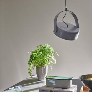HÜBSCH Stage LED-es függőlámpa, szürke, vas, 3000 K kép