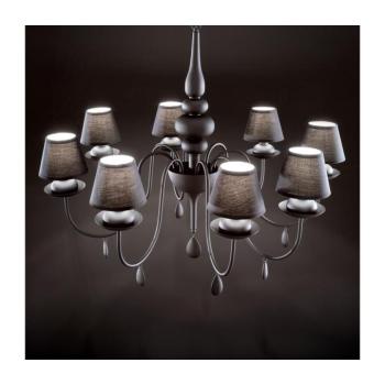 Ideal Lux - Csillár láncon BLANCHE 8xE14/40W/230V átm. 92 cm fekete 111896 kép