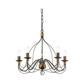 Ideal Lux - Csillár láncon CORTE 5xE14/40W/230V átm. 54 cm réz 057187 kép
