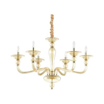Ideal Lux - Csillár láncon DANIELI 6xE14/40W/230V átm. 85 cm réz 159942 kép
