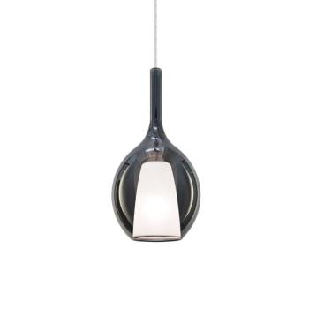 Ideal Lux függő lámpa Kalique 2, füstszürke, Ø 18 cm kép