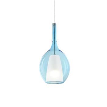Ideal Lux függő lámpa Kalique 2, kék, Ø 18 cm, műanyag kép
