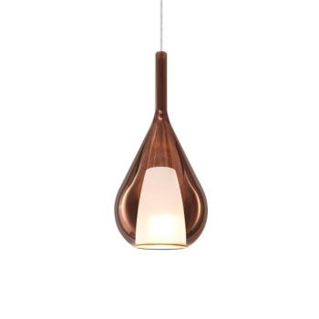 Ideal Lux függő lámpa Kalique 3, réz színű, Ø 18 cm kép