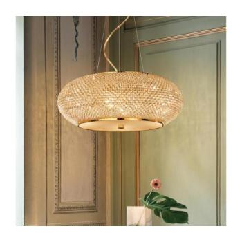 Ideal Lux - kábelre függesztett LED kristály csillár PASHA 14xE14/40W/230V átm. 65 cm arany 164984 kép